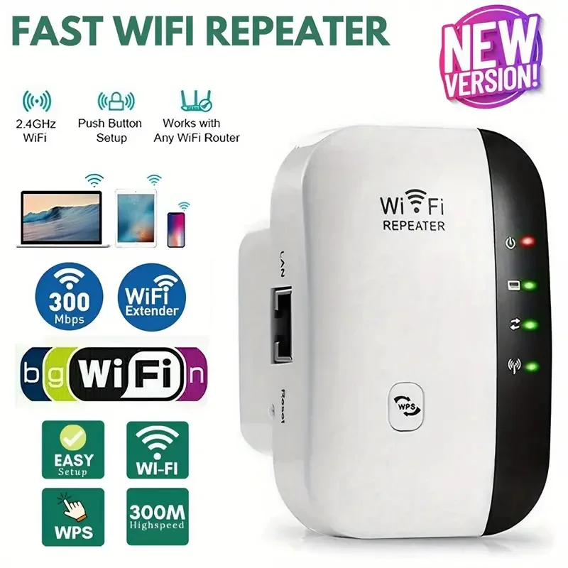 WiFi Signal Range Extender Amplifier Booster Network Repeater Wireless