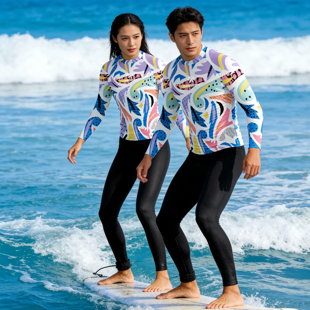 

Lightweight Long Sleeve Men's and Women's Rash Guard Surfing Clothing High Quality Breathable Swim Shirt for Water Sport Fishing