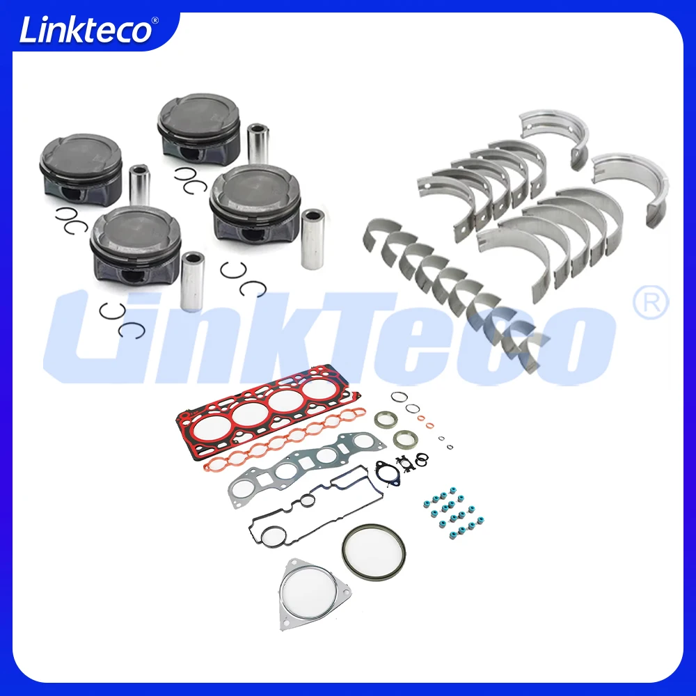 エンジン修理キットフルガスケットベアリングピストンリングセットフィット 2.0 T L B4204T11 ボルボ S60 V40 V60 V90 C30 C70 S40 2.0L B4204T