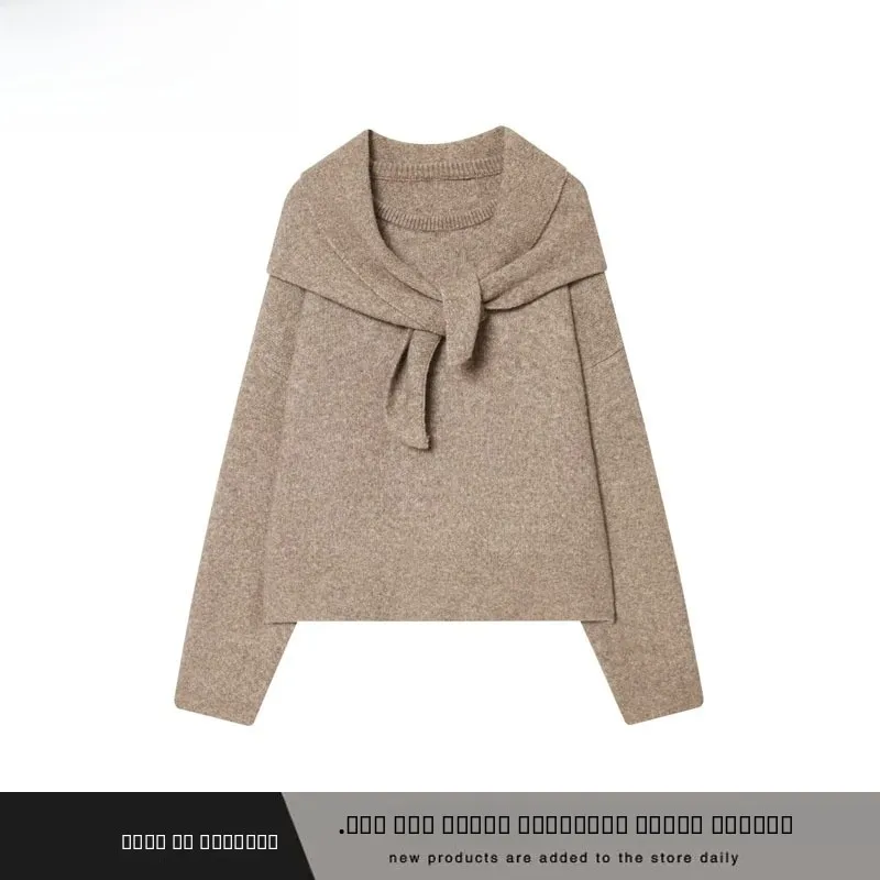 

Новый осенне-зимний женский модный универсальный вязаный шарф-свитер ZR Sle, уличная одежда, длинный свек, теплое волокно из полиэстера