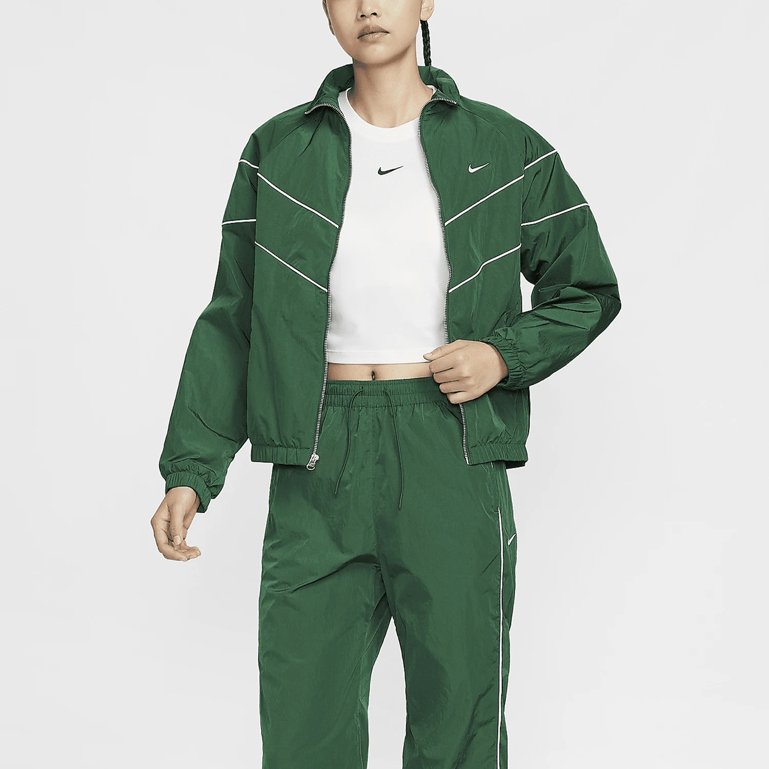 

Оригинальная женская дышащая повседневная тканая куртка Nike Windrunner FV6305-300