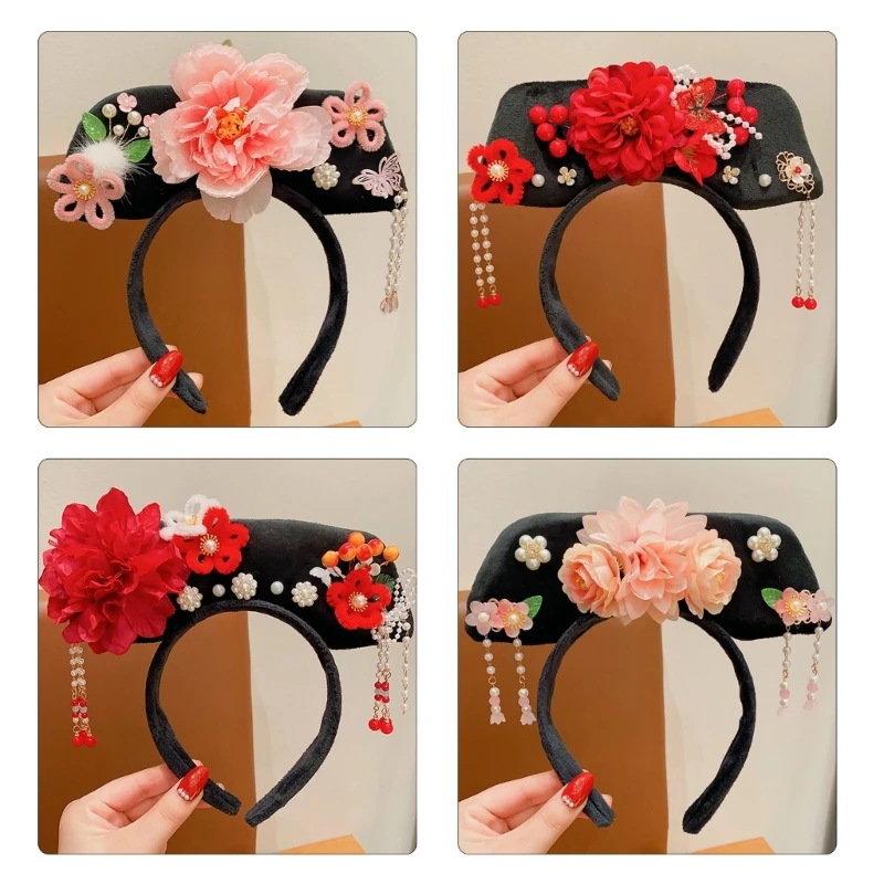 Chinese Princess Headbands Cosplay Party Headpiece for Historical Reenactment Traditional Costume Headwear