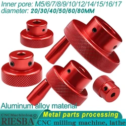 1Pcs red Aluminum Alloy Mini Handwheel For Lathe/Miller mechanical hand wheel Automation equipment parts Part manufacturing