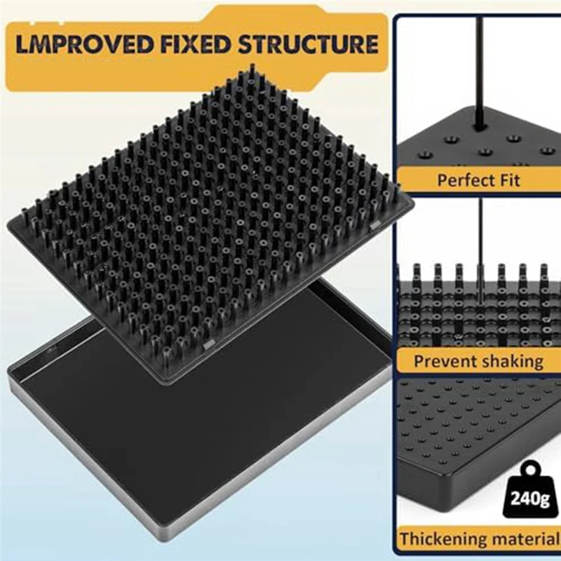 ABUM-Model Painting Stand Base (19 X 14 Holes) And 27PCS Alligator Clip Sticks Set Modeling Tools For Airbrush Spra Durable