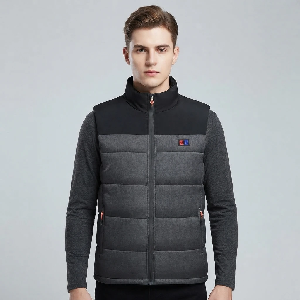 11 Heating Zones USB Heated Cotton Vest, Unisex Constant Temperature Thermal Gear for Winter Outdoor Sports