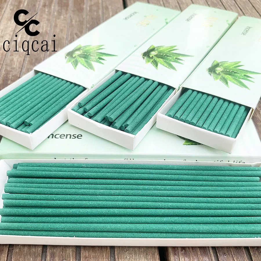 Aloe Scented High-Quality Chinese Incense, 12cm Long Natural Incense Sticks, 35 Sticks/Box, Made from Aloe Incense Powder, with a Strong and Long-Lasting Fragrance, Refreshing and Invigorating, Purifying the Air, Suitable for Home, Office, Hotel, Club, Etc., Light Luxury Packaging, Perfect for Holiday Gifts