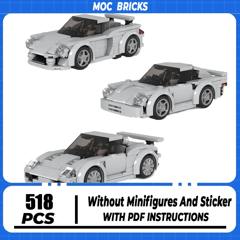 

Строительные блоки Moc Spyder Champion Speed Cars Коллекционные наборы Модель Технология Подарки Конструкция DIY Сборочный набор Игрушки