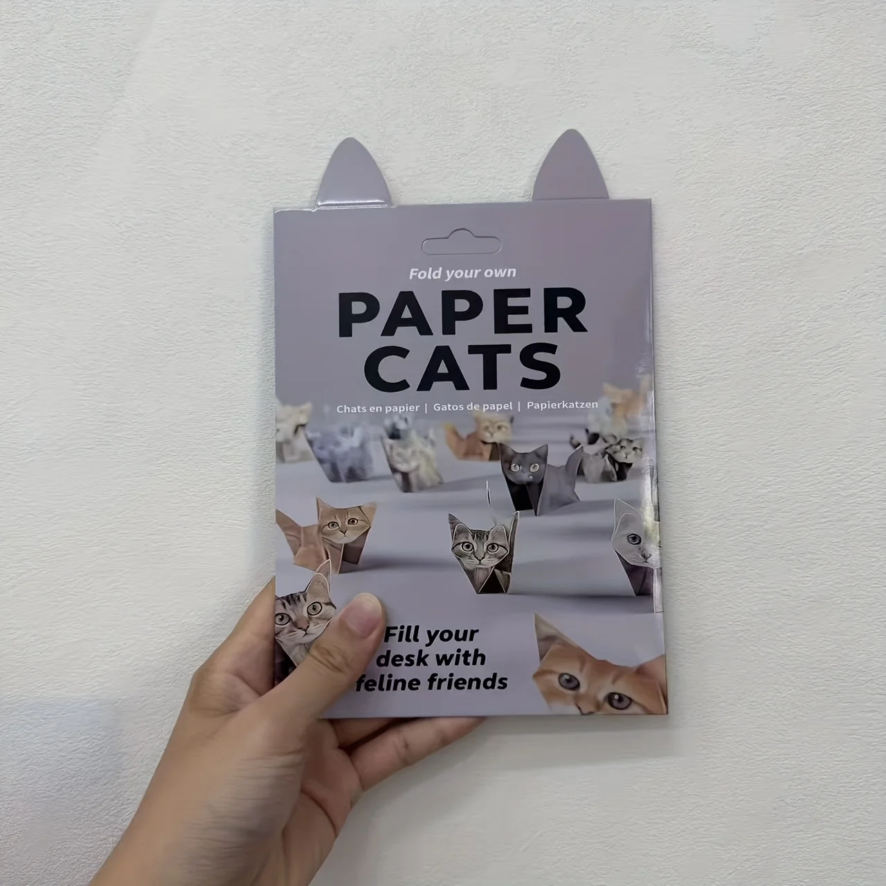 

50PCS DIY paper art stackable desktop cat-folding paper, suitable for party gifts, cat lovers' gifts, and handicraft enthusiasts
