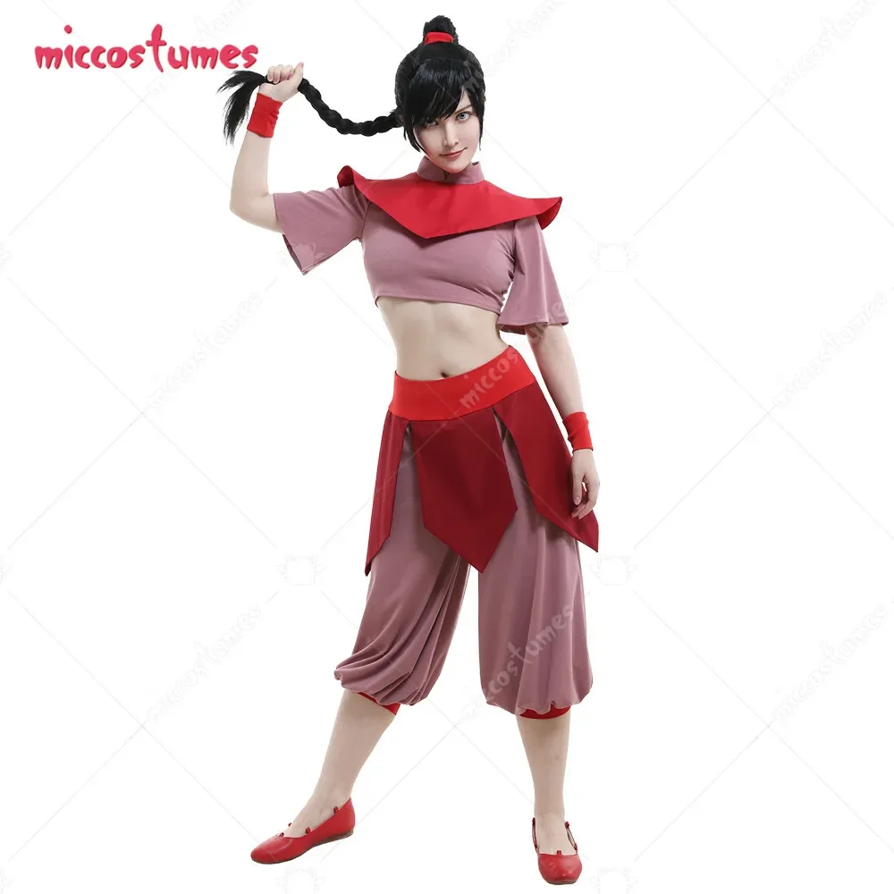 COSPLAY.FM Women's Women Kungfu Wear Suit Cosplay Costume Female Kungfu Wear Suit with Wrist Support and Headwear