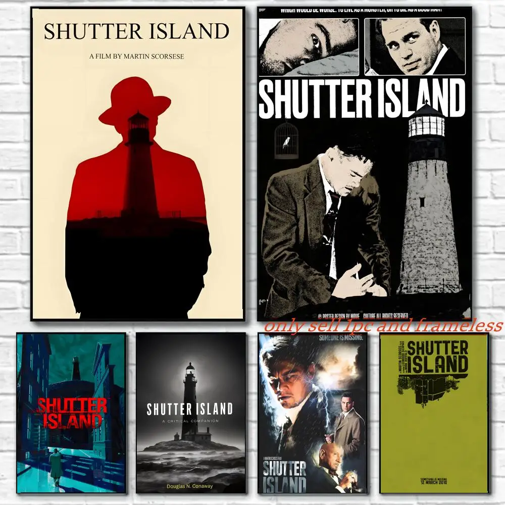 Dark psychological thriller S-Shutter Island Poster Home Living Bed Room Bar Hallway Sticky Wall Art Printing Aesthetic Decor