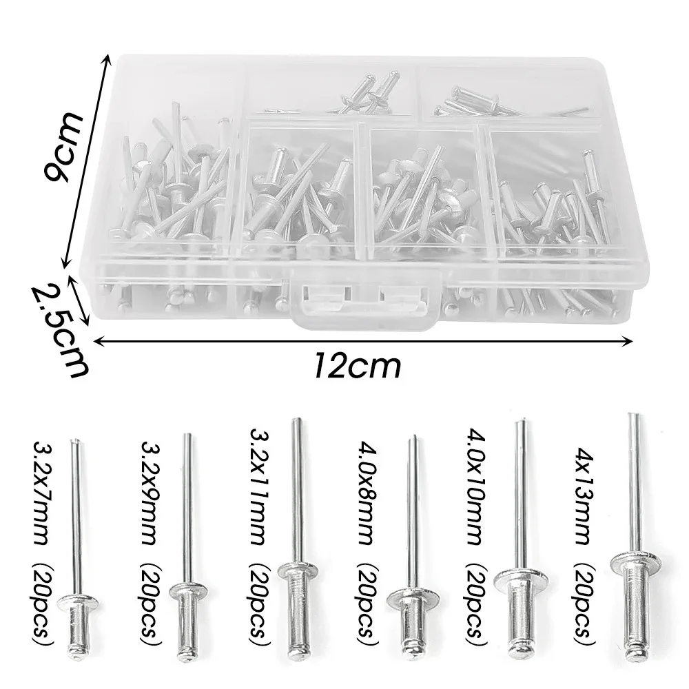 

New Aluminum Alloy Pop Rivet Dome Head Multiple Sizes Dome Head Blind Rivet Self Plugging Rivets Nail