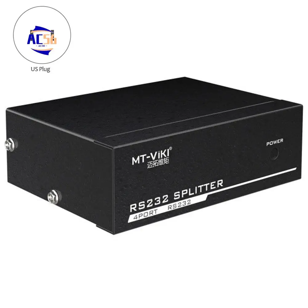 

AC56-MT-RS104 Active Serial RS232 Splitter 1 To 4 RS232 Bi-Direction Switcher Splitter 4 To 1 With Power Adapter