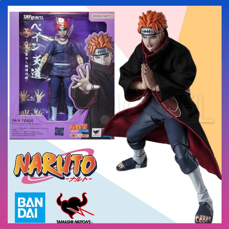 

In Stock Bandai Original SHF NARUTO PAIN TENDO Anime full Action Figure Finished Model Kit Original box Toy Gift