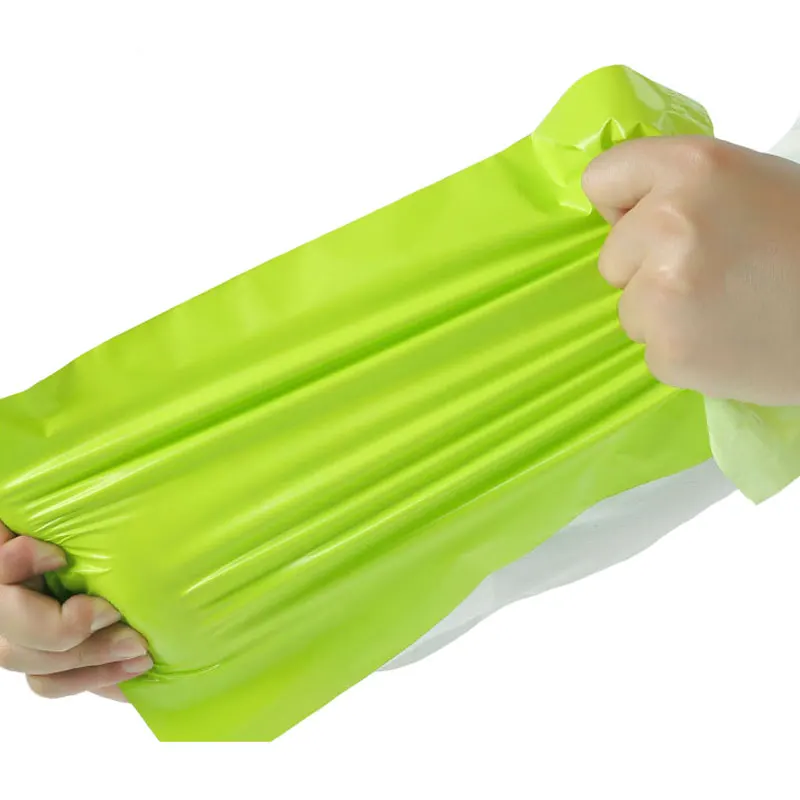 

50 шт., зеленая полиэтиленовая почтовая сумка, пластиковая складная сумка для покупок для одежды, самозапечатывающийся клейкий конверт, логистические курьерские сумки