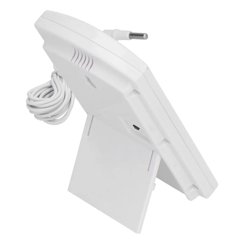 Plastic Temperature Humidity Monitor Wall Mountable Wired Probe Cable Digital Hygrometer Electronic Digital Color: White
