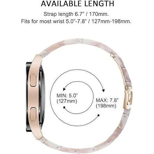 Pulseira de resina colorida para samsung galaxy watch 8 40mm 44mm 8 clássico 46mm pulseira de substituição de relógio inteligente para galaxy watch ultra2025
