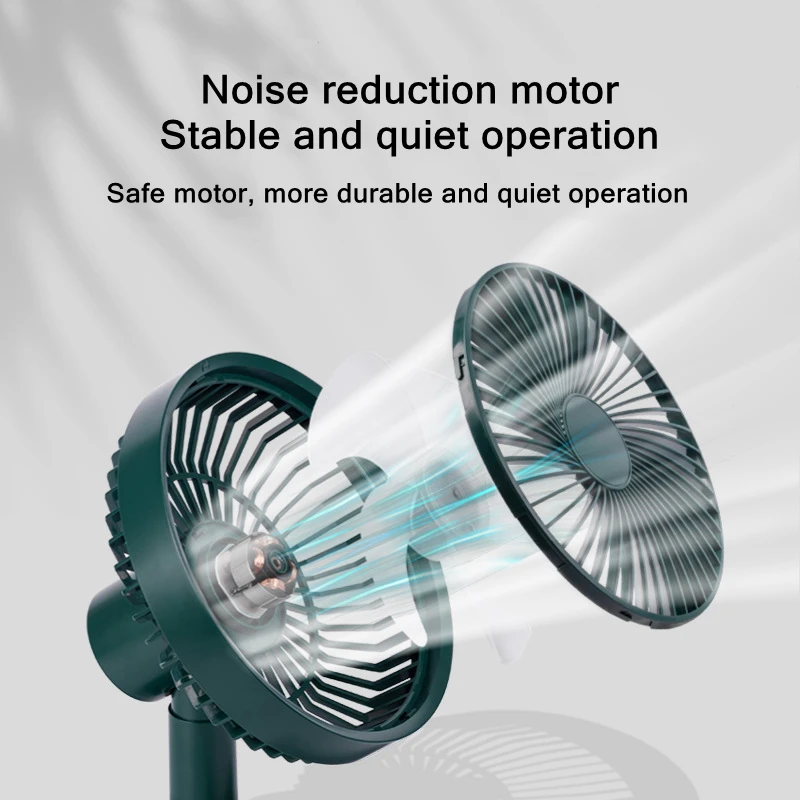 Mini Usb Draagbare Elektrische Ventilator Smart Oplaadbare 4 Gear Verstelbare Stille Luchtkoeler Voor Kantoor Huishoudelijke Reizen