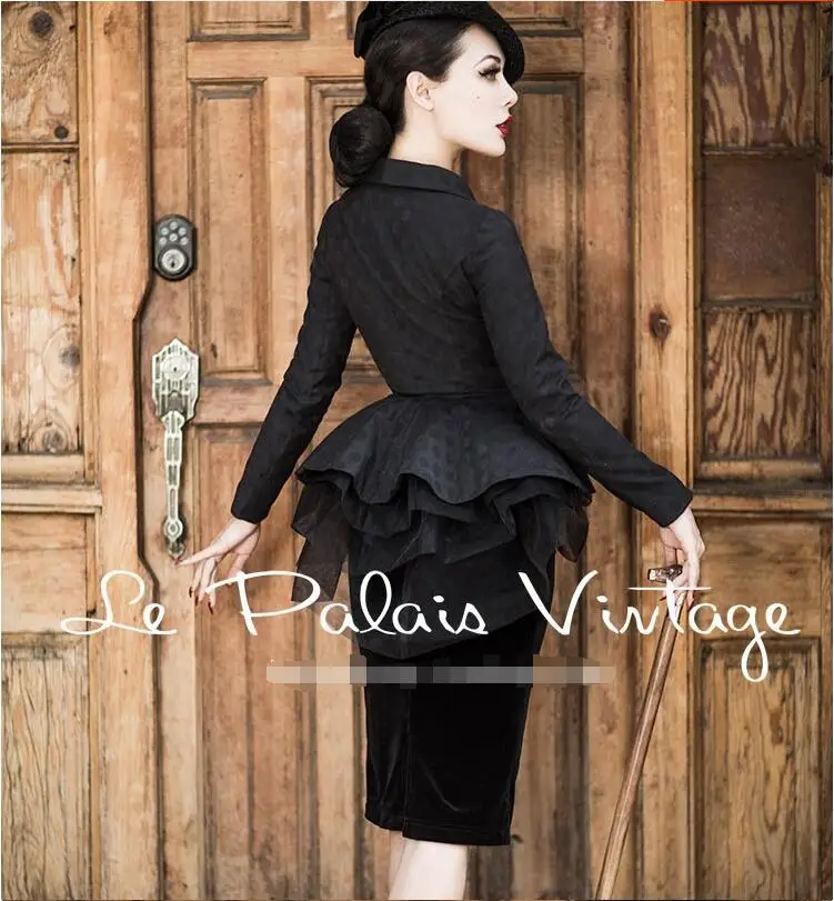 Summer Top Professional Suit Female Skirt Long-sleeved Top+skirt Ladies Fashion Temperament Hepburn Style Two-piece Set Vestido