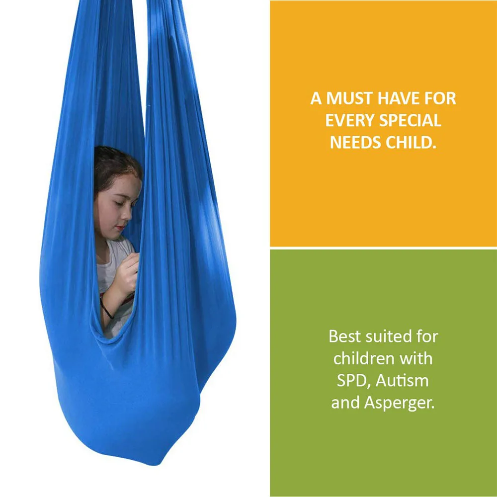 Quility Indoor Therapy Swing for Kids with Special Needs Lycra Snuggle Swing  Cuddle Hammock for Children