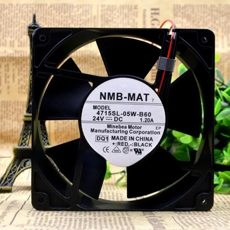 

Z 10 шт. NMB 4715SL-05W-B60 -D00 24V 1.2A 12038 Вентилятор охлаждения с переменной частотой 12 см