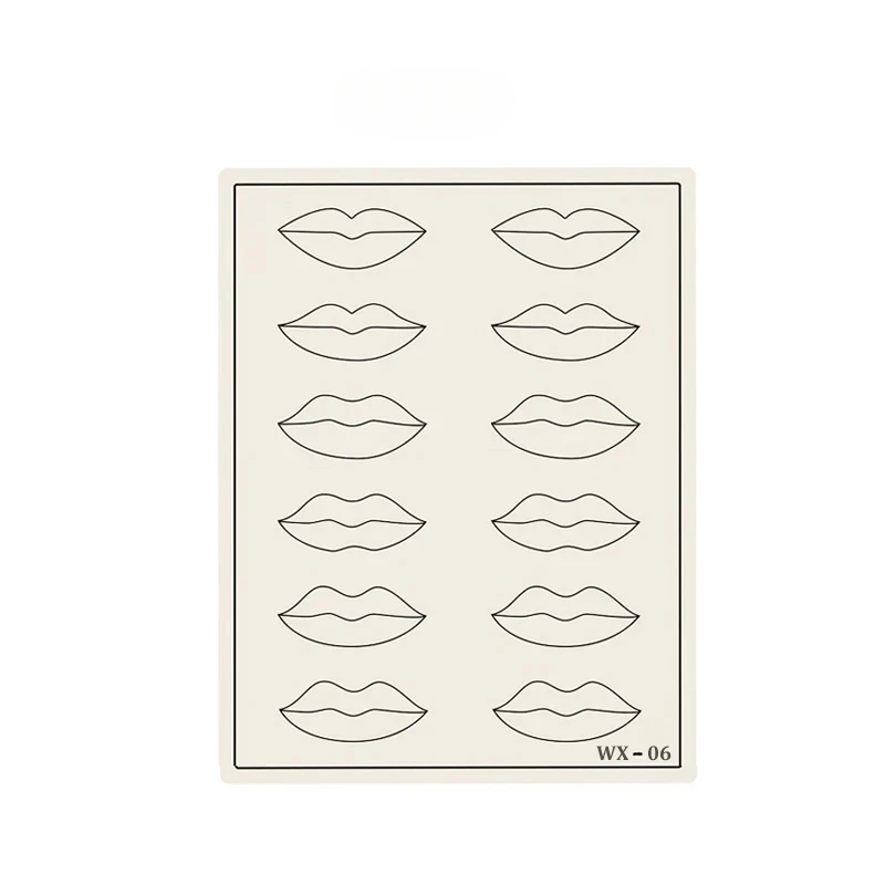 10pcs Permanent Makeup Fake Skin Microblading Lips Tattoo Machine Tattoo Supply Tattoo Practice Skin Lip Practice Skin