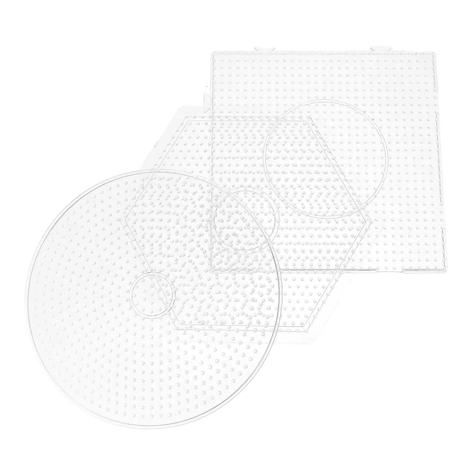 3 Pcs Hexagon Pindou Template Beads Boards Crafts Pegboard Panel DIY Educational Tool