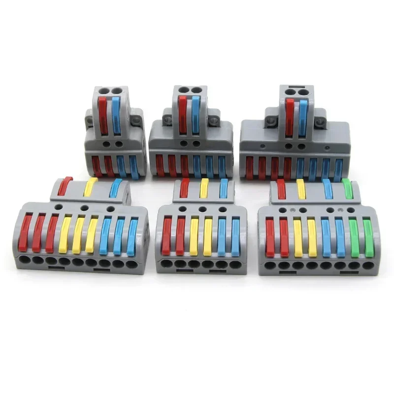 5/10/50/100pcs Push-in Electrical Wire Connector Terminal Block Universal Fast Wiring Cable Connectors For Cable Connection