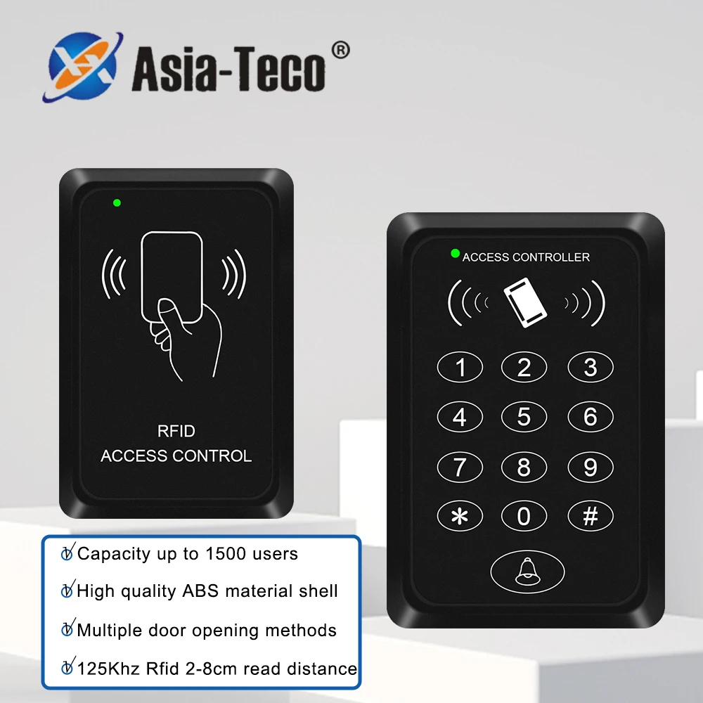 125KHz RFID Access Control Keypad EM Card Reader Door Access Control System Door Lock Opener Keyboard System M203 1500users