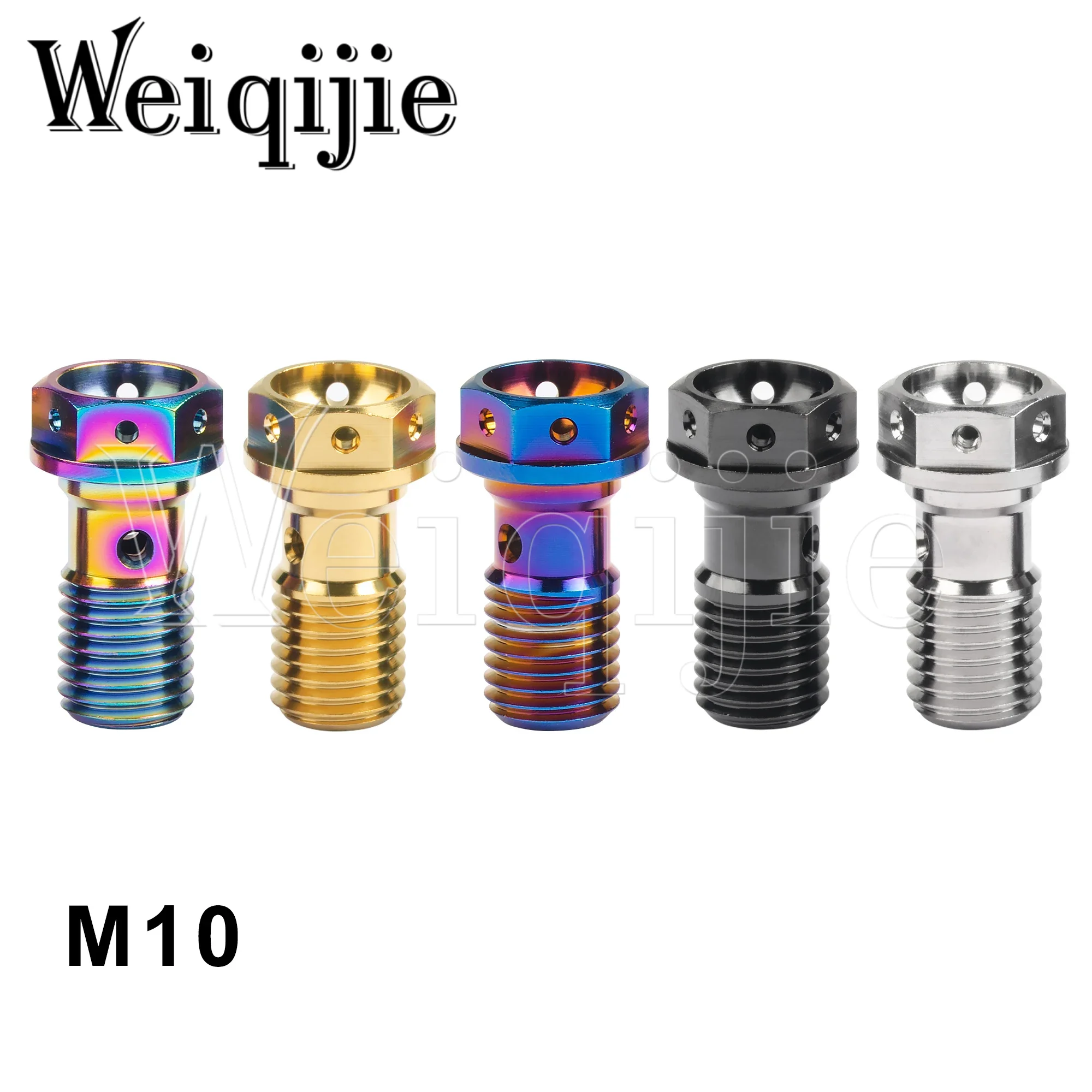 

Weiqijie Titanium Bolt M10 1.0/1.25 Pitch Hex Flange Head Banjo Screw for Motorcycle Brembo Brake Line Single Hole