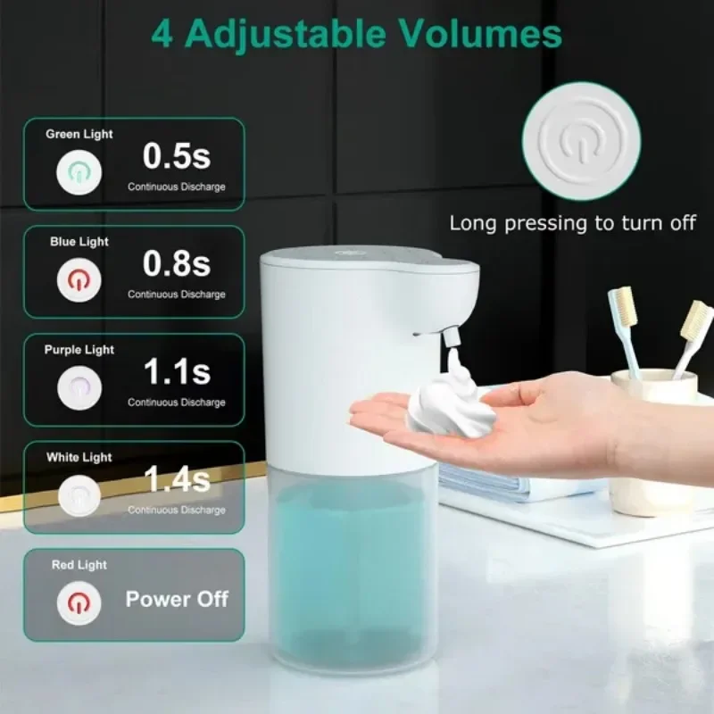 New 300/600ML Automatic Touchless Sensor Foam Soap Dispensers Bathroom Smart Washing Hand Type-C Charging Household  Dispenser