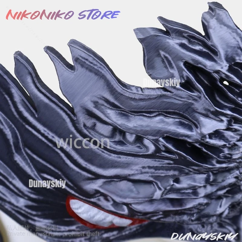 أزياء أنيمي دان دان كوسفريف جين إنجوجي الرعب ثلاثية الأبعاد من البلاستيك الصلب صنع نصف قناع الوجه لحفلة الهالوين وأعياد الميلاد