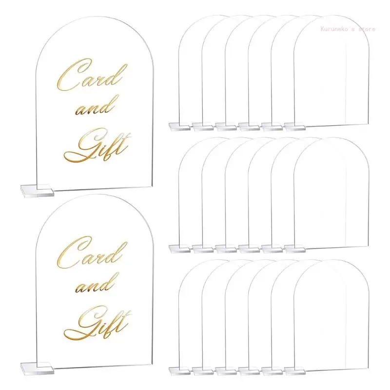 

20pcs Acrylic Plates Durable Acrylic Blank Table Signs for Wedding Tables