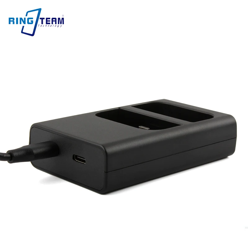 

RV4 Battery USB Dual-Slot Charger for Ring Video Doorbell 4 3 Plus 3 2 Spotlight Cam Peephole Cam Solar Floodlight