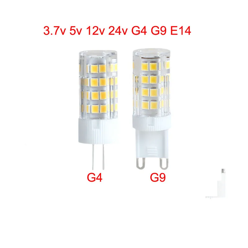 10pcs 3.7v 5v 12v 24v G4 G9 E14 5w LED Corn Bulb Lamp Table Desk Reading Work Bedside Home Light Boat Ship CCT 3000k 4000k 6000k