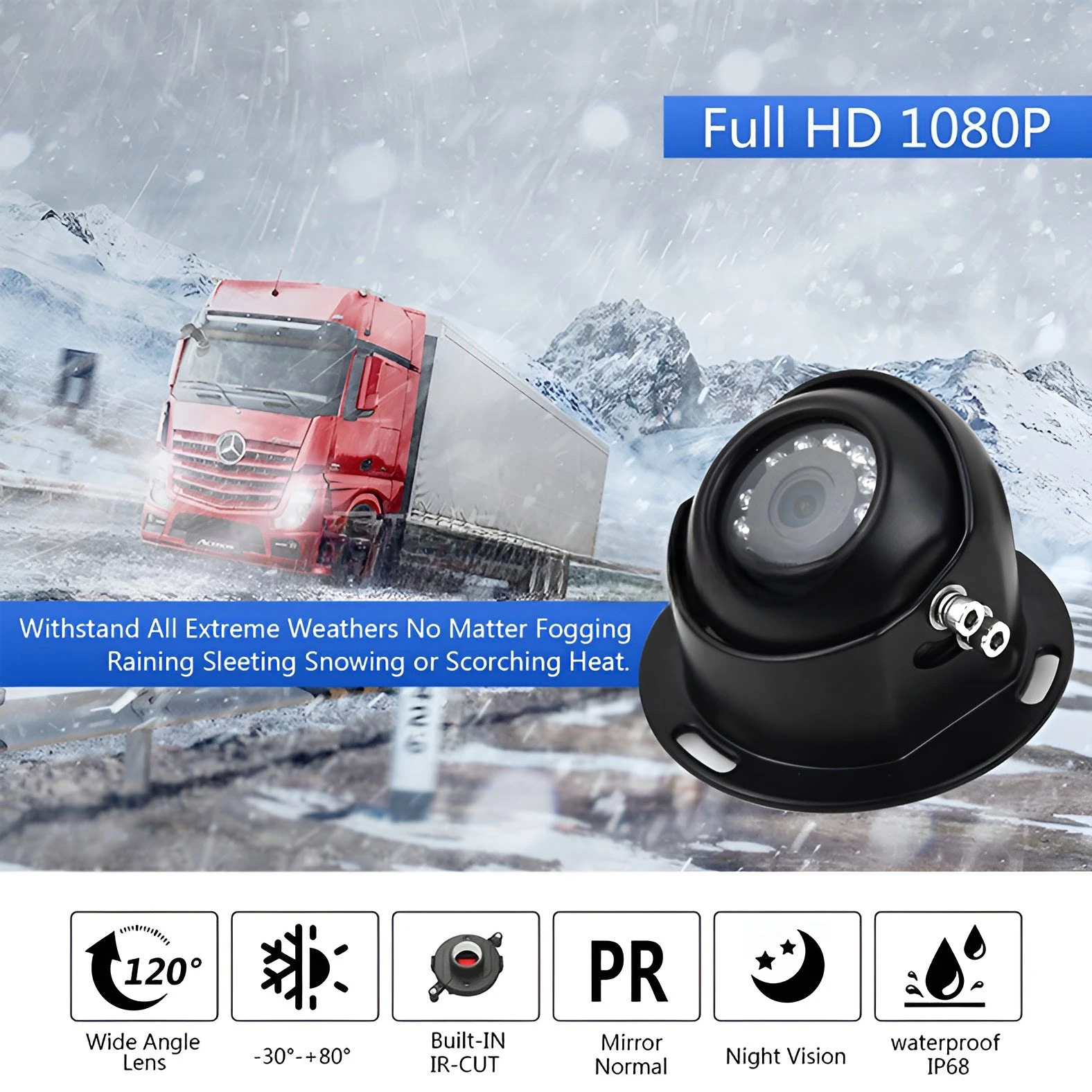 4PIN AHD 1080P CCD Dome Rear V - огляд і ціна Heavy Equipment Glass