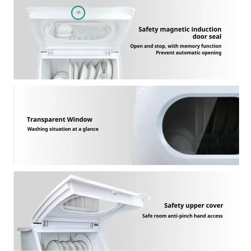 التلقائي بالكامل غسالة صحون المنزلية سطح المكتب طبق تطهير خزانة مجفف خزانة المطبخ أدوات المائدة تخزين مجفف