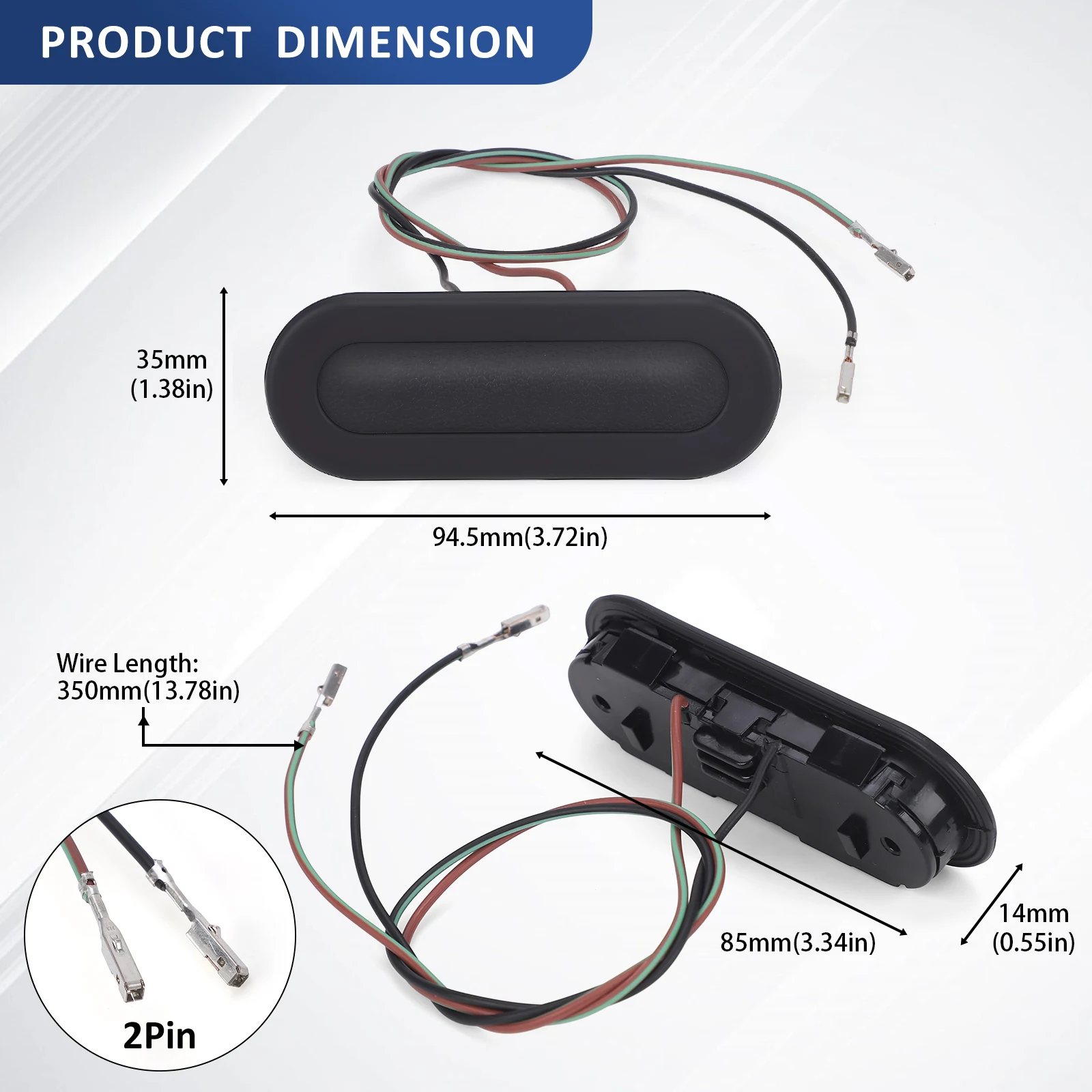 زر تحرير الباب الخلفي من بلاستيك ABS باللون الأسود لسيارة دودج جراند كارافان كرايسلر باسيفيكا فوياجر تاون آند كونتري OE 5080529AD