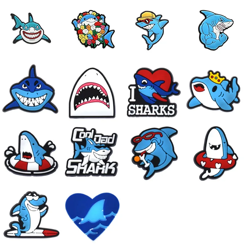 

Shark Shoe Charms for Crocs Accessories Sandals Kids Clogs Pins Boy Girls Badges Men Jeans Women Decorations Buckle Shoes