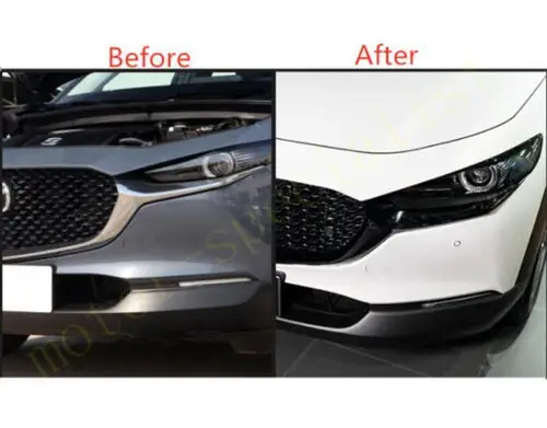 Imagen 2 del producto Pegatina de raya de parrilla de parachoques delantero negro brillante para Mazda CX-30 2020-2024