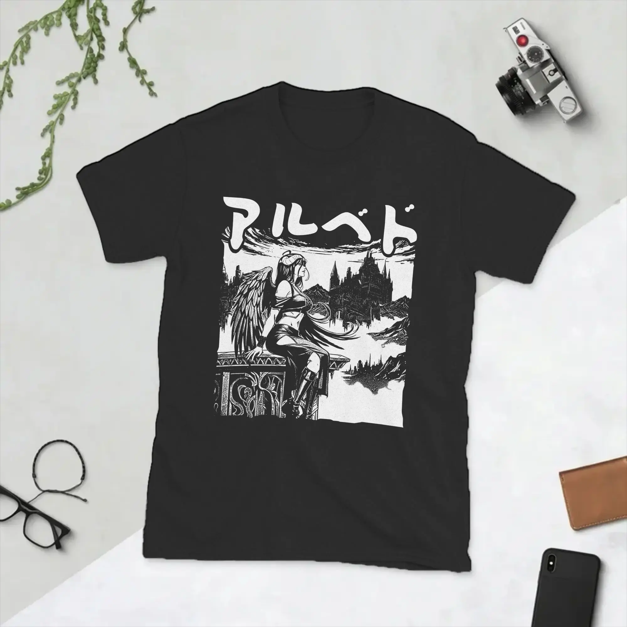 Men Albedo Overlords Anime T Shirts  Cotton Clothing Hipster Short Sleeve O Neck Tees Gift Idea T-Shirt