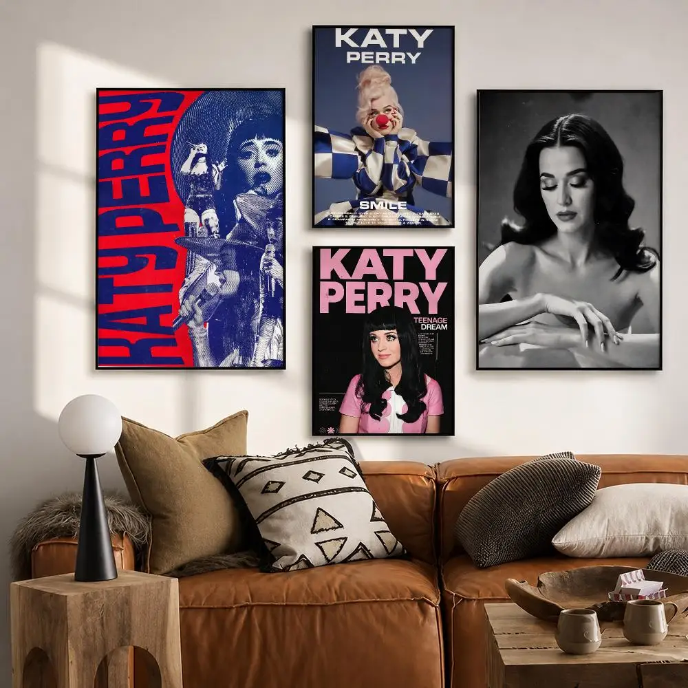 Music Artist Katy Perry Poster HD Poster Wall Art Self-Stick No-Residue for Home Cafe Office Great Gift