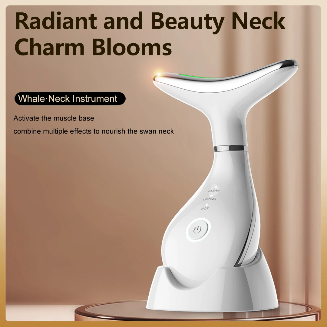 Neck Face Lifter EMS Neck Face Lifting Massager Skin Tighten Device LED Photon Therapy Anti Wrinkle Double Chin Remover Dropship