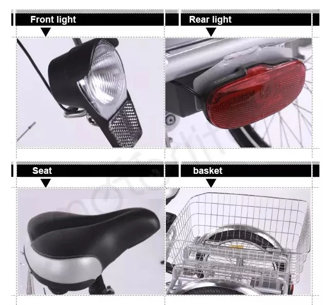 OEM Three Wheels   Motor Tricycle Bike For Adult