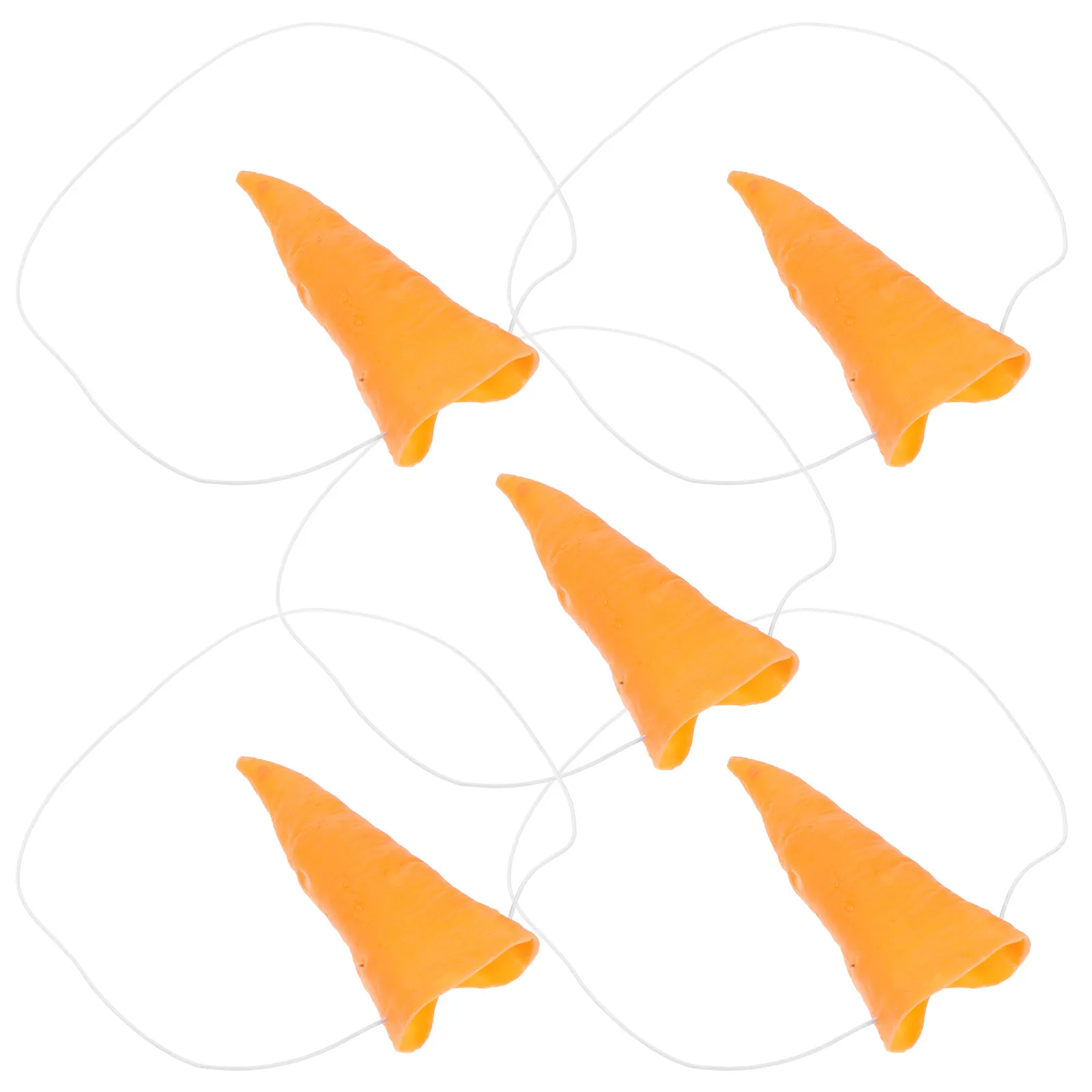 

5Pcs Carrot Nose Costume Accessories Vinyl Realistic Nose Prop for Clown Witch Snowman Cosplay Party Dress Up Fun Reusable