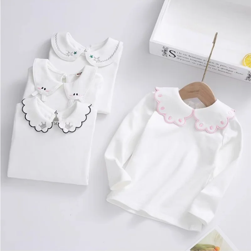 

2-7T spring autumn Fashion cartoon cotton girls kids children cute shirt