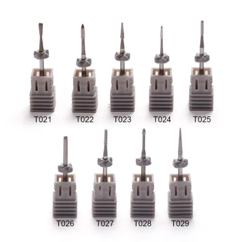 In 1 konischen Sicherheitskarbid-Nagel bohrer Fräser mit geschnittenen Bohrern Hartmetall für Maniküre Gel-Nägel Zubehör entfernen