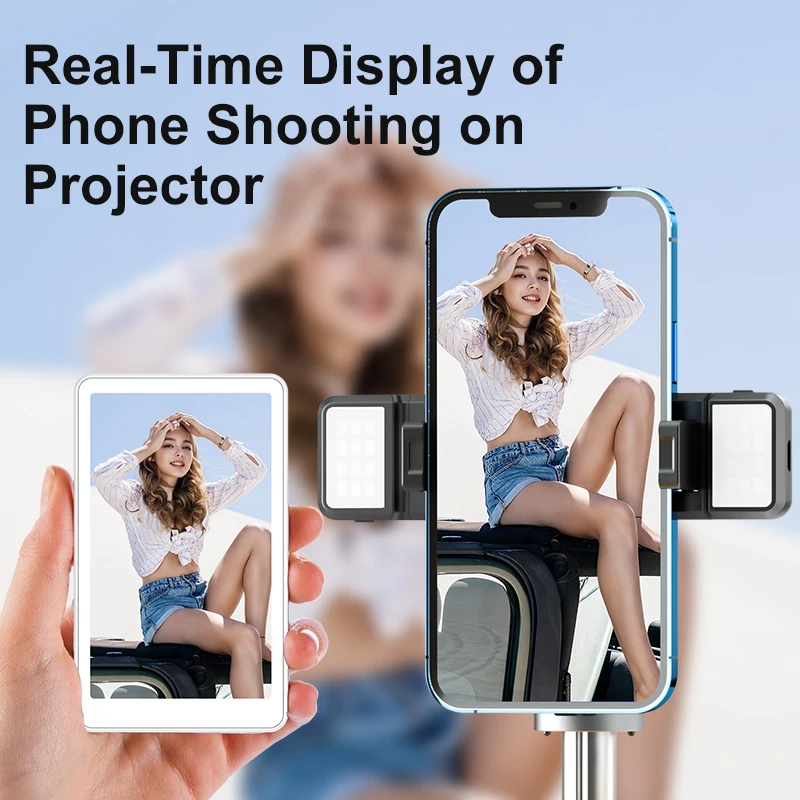 Magnetic Phone Back Vlog Selfie Monitor Screen Live Stream Camera Compatible with iPhone & Android