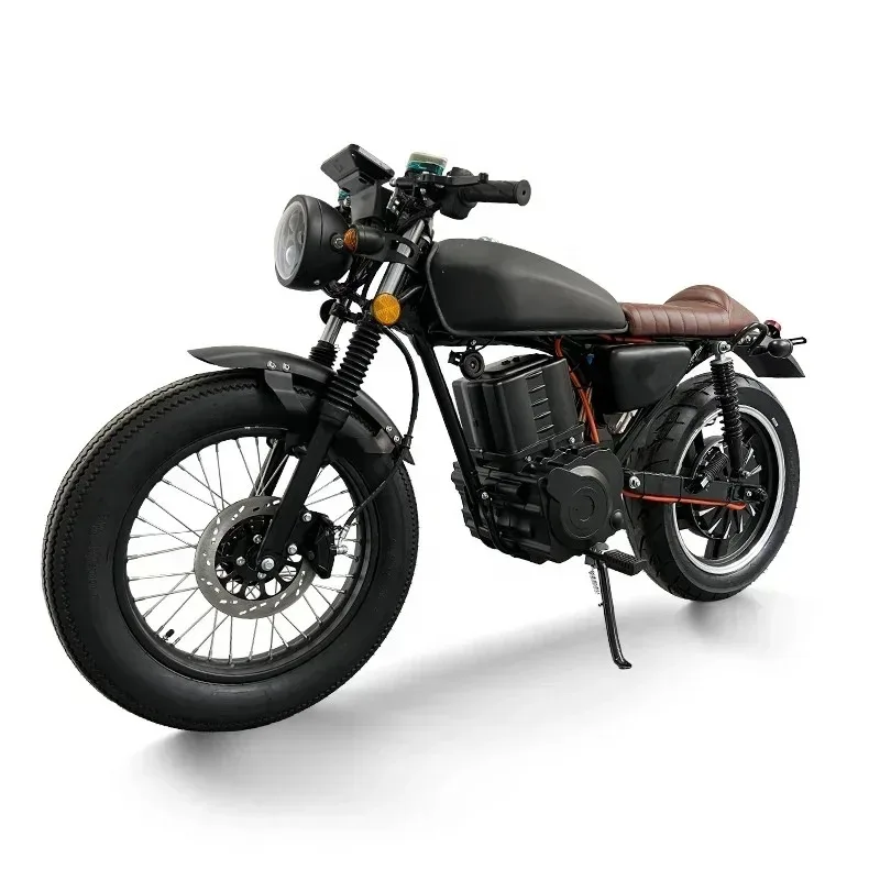 MotorcycleSuper Power 2000w Cafe Racer Motorbike Super Long Range Electric Bike Retro Electric Motorcycle