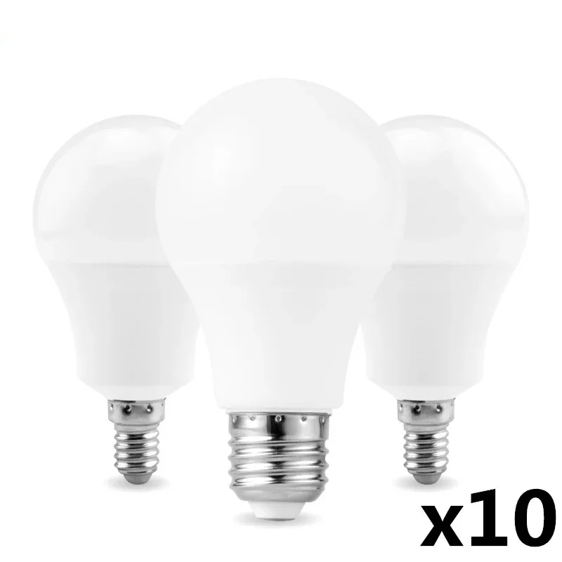 

10pcs/lot LED E14 LED Bulb E27 LED Lamp 220V 230V 240V 3W 6W 9W 12W 15W 18W 20W 24W Lampada LED Spotlight Table Lamp Lamps Light