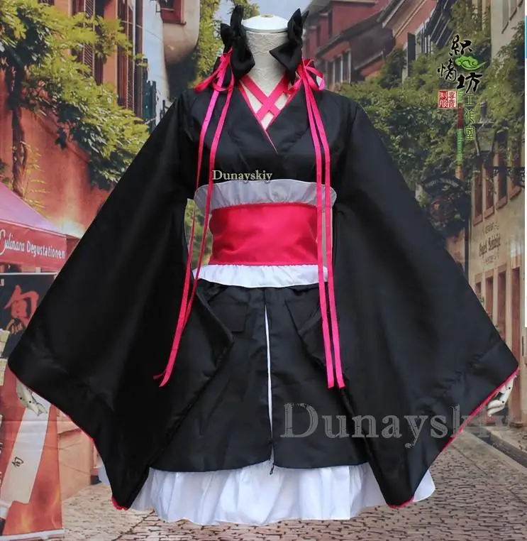 Kimono Yukata Robes Girls Anime Yaya Cosplay Costume Japanese Women Haori Party Dress Unbreakable Machine-Doll Clothing Set